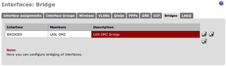 Como ele funciona... A ponte combina duas interfaces no firewall em uma rede única de Layer-2. A LAN e DMZ estão agora ligados. Há mais.