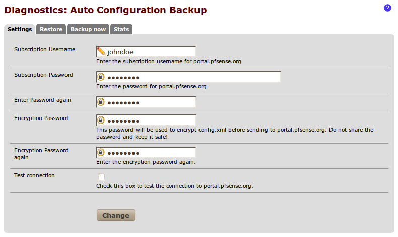 8. Clique em Save Como ele funciona... Backups automatizados podem agora ser armazenados de forma segura em um conjunto de servidores externos.