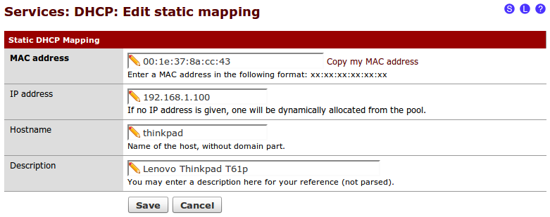 2. Então clique no botão com o símbolo + pra adicionar o ip no mapeamento estático. 3. O endereço MAC será cadastrado. 4.