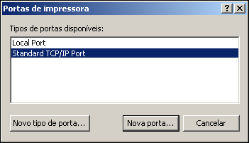 CONFIGURAÇÃO DAS CONEXÕES DE IMPRESSÃO 21 3 Clique na guia Portas. 4 Para adicionar uma nova porta, clique em Adicionar porta. Para alterar as configurações da porta, vá para a etapa 10.