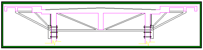 O carregamento existente na passarela, suportado pela estrutura metálica é de 337,50Kg/m (longitudinal).
