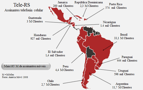 42 Figura 9 Organograma estrutural do grupo (fonte: Empresa Estudada) Em 2003 a marca foi oficialmente adotada em outros 12 países da América Latina, conforme