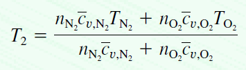 (a) Da primeira lei: Onde Exemplo (continuação) Logo E T 2 pode ser encontrado de forma iterativa.