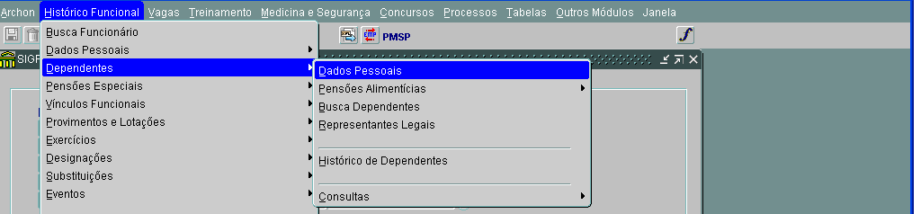 2.2 - Cadastrar o dependente para o Imposto de Renda No bloco dependências, inclua um novo período para a dependência do imposto de renda.