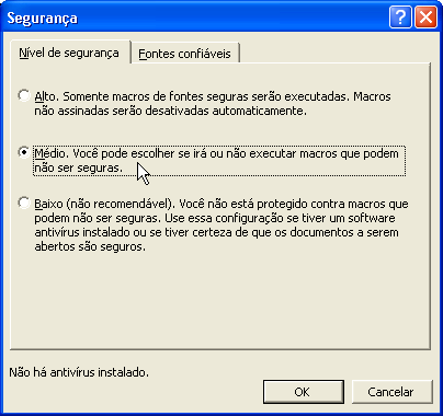 Excel 97 1. Abra o arquivo da prestação de contas e clique no botão Ativar macros.