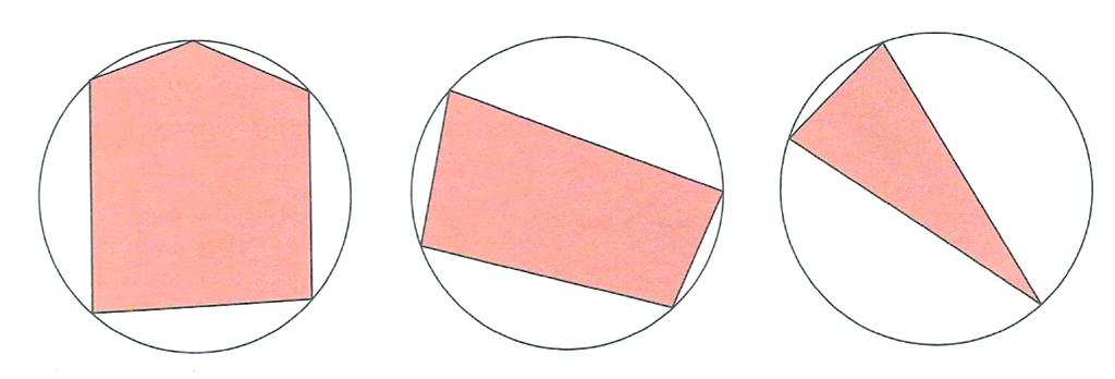 POLÍGONOS INSCRITOS NUMA CIRCUNFERÊNCIA Um polígono está inscrito numa circunferência se todos os seus vértices forem pontos da