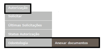 Em Autorização Odontologia Anexar documentos o sistema exibe as últimas