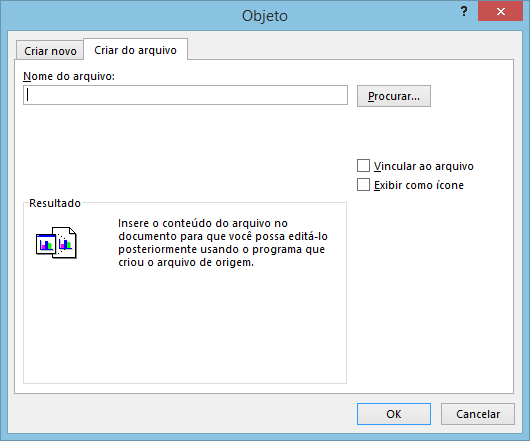 Documentos já existentes também poderão ser vinculados. Para vincular um documento já existente na sua planilha, siga os passos abaixo. 1. Clique na guia Inserir 2. Localize a galeria Texto 3.