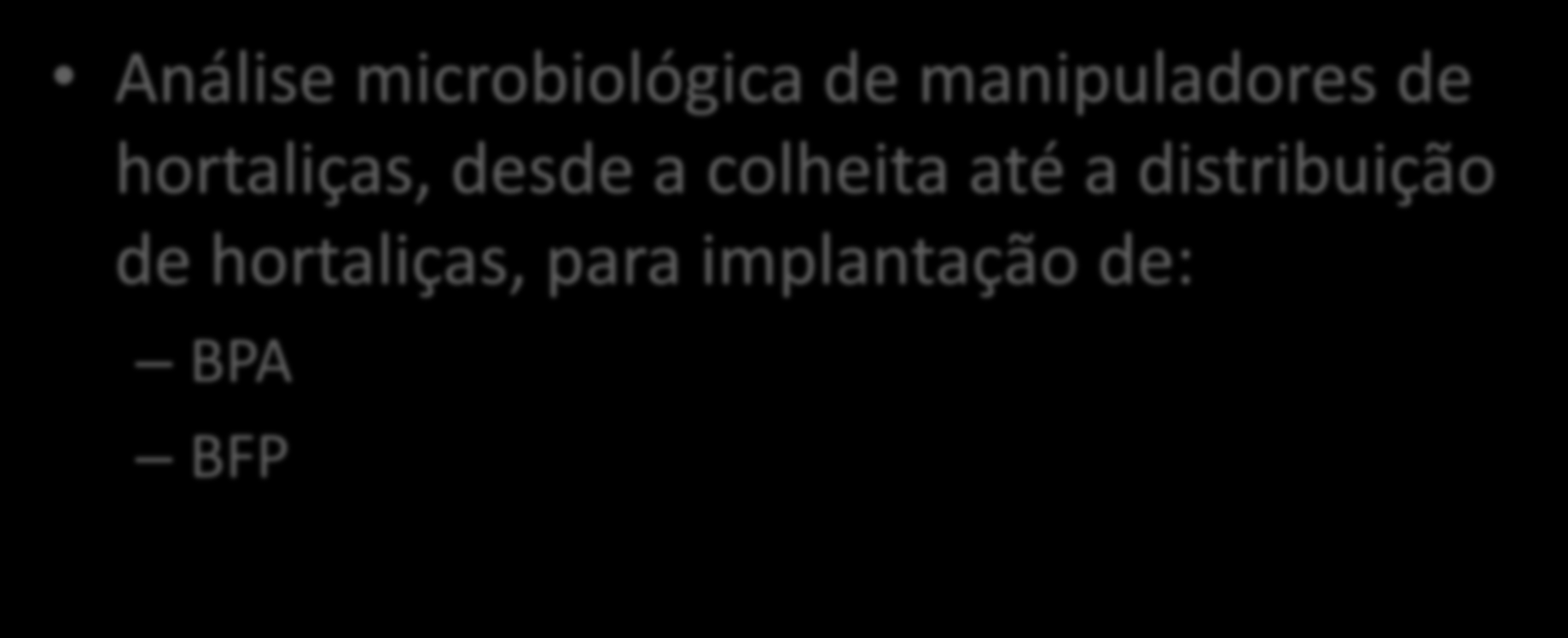 Implantação das BPAs Análise