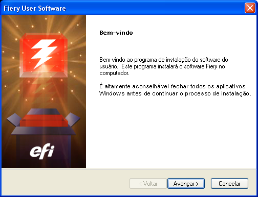 INTRODUÇÃO 12 Instalação do software do usuário Você pode instalar o software do usuário do Integrated Fiery Color Server das seguintes maneiras: A partir do DVD do software do usuário A partir do