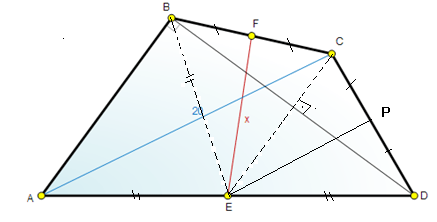 5 4) 5a = 0 daí; a= 6. Como AB = AD= 4a = 4 cm 5) O ângulo DBE é de 60 e o lado BE vale o dobro de BD, pode se afirmar que o Triângulo AEF é isóscele.