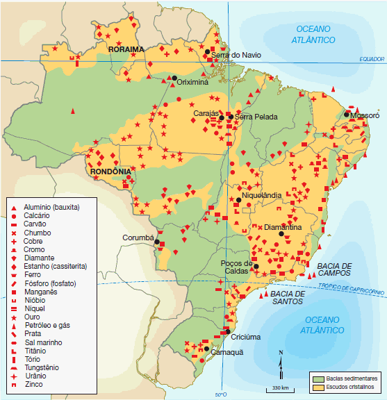 As principais jazidas minerais