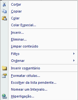 Operações elementares na folha de cálculo Inserção de comentários numa célula Adicionar um comentário a uma célula pode ser bastante útil.