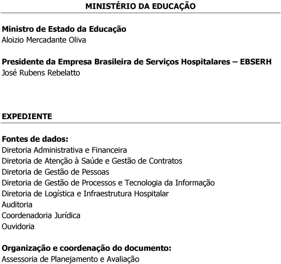 Contratos Diretoria de Gestão de Pessoas Diretoria de Gestão de Processos e Tecnologia da Informação Diretoria de Logística e