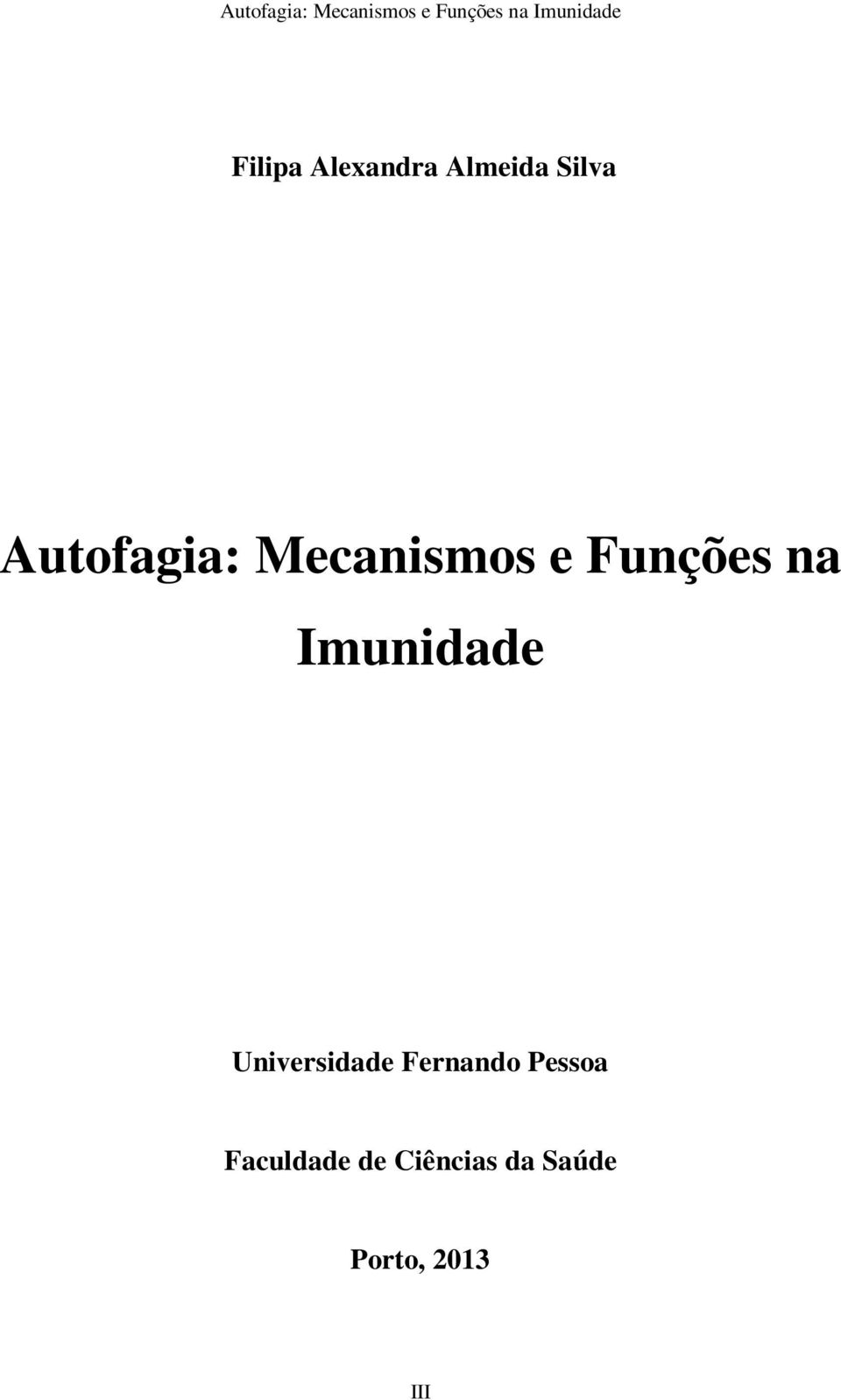 Imunidade Universidade Fernando