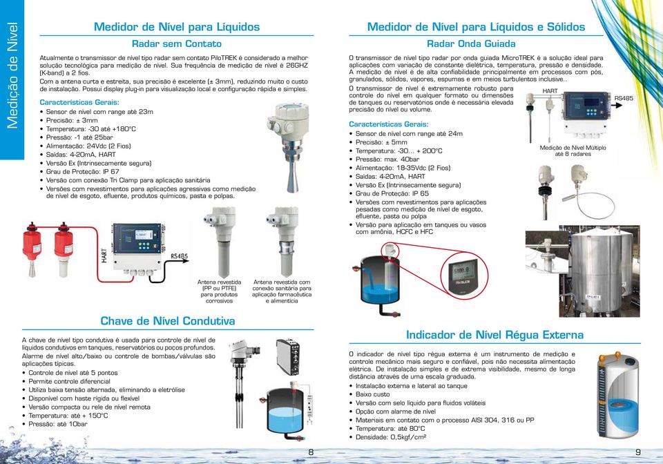 Possui display plug-in para visualização local e configuração rápida e simples.