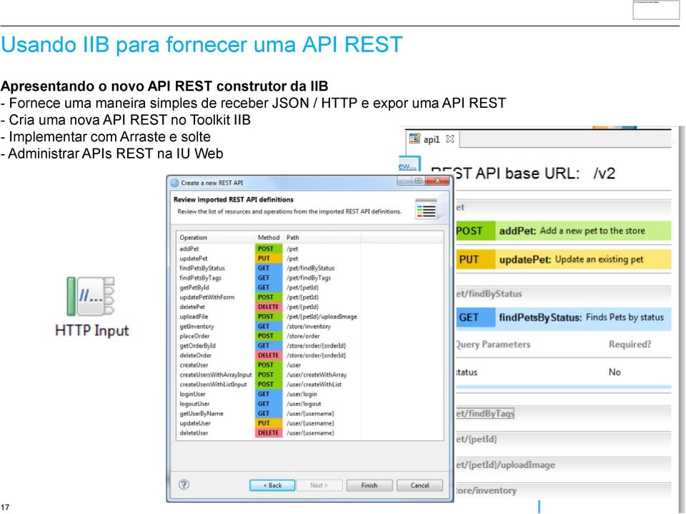 HTTP e expor uma API REST - Cria uma nova API REST no Toolkit IIB -