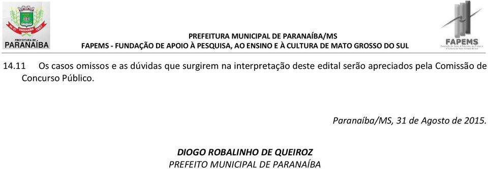 Comissão de Concurso Público.