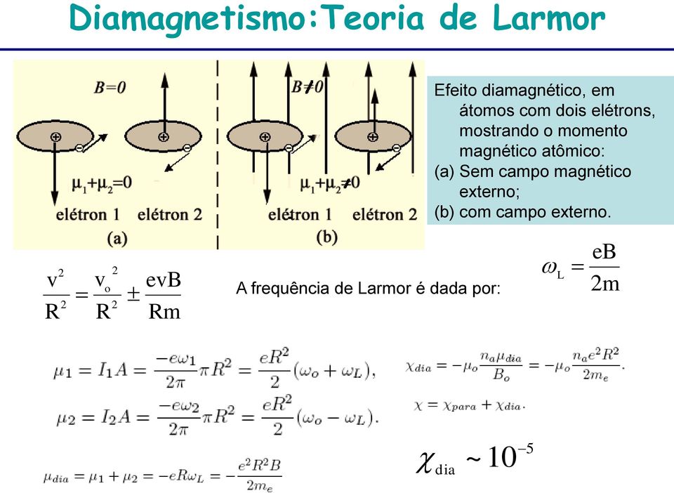 magnético atômico: (a) Sem campo magnético externo; L (b) com campo