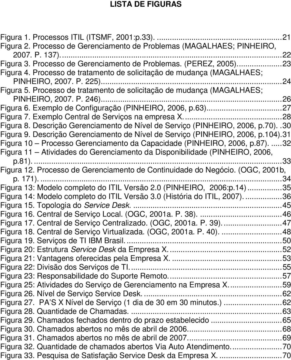 Processo de tratamento de solicitação de mudança (MAGALHAES; PINHEIRO, 2007. P. 246)...26 Figura 6. Exemplo de Configuração (PINHEIRO, 2006, p.63)...27 Figura 7.