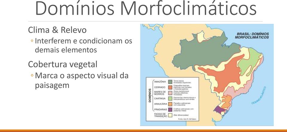 demais elementos Cobertura vegetal