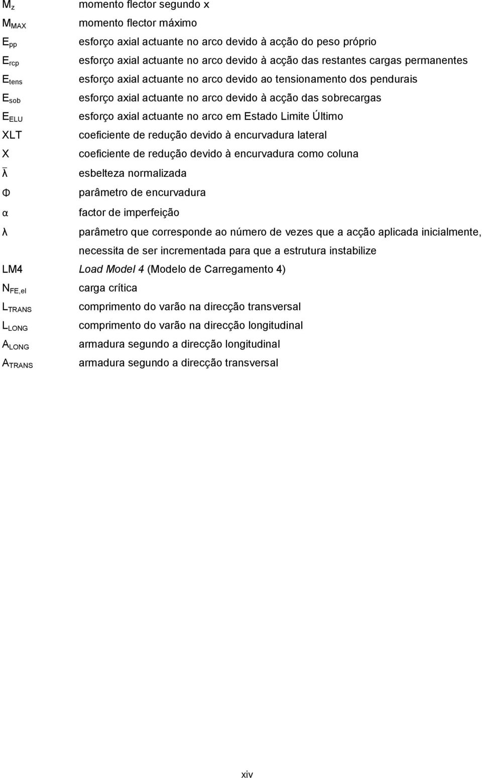 arco em Estado Limite Último coeficiente de redução devido à encurvadura lateral coeficiente de redução devido à encurvadura como coluna esbelteza normalizada parâmetro de encurvadura factor de