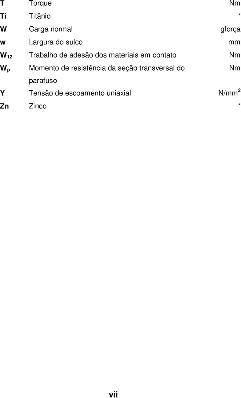 Nm W p Momento de resistência da seção transversal do Nm