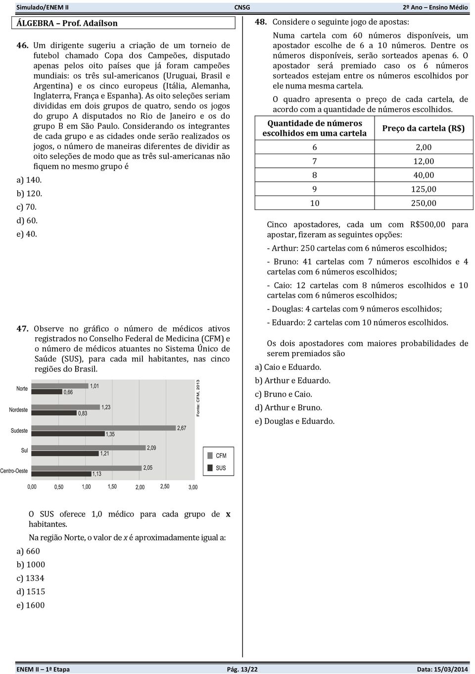 Argentina) e os cinco europeus (Itália, Alemanha, Inglaterra, França e Espanha).