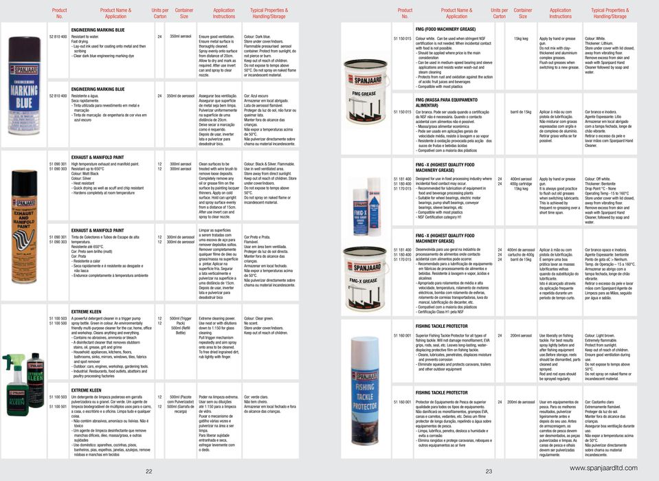 - Tinta utilizada para revestimento em metal e marcação - Tinta de marcação de engenharia de cor viva em azul escuro EXHAUST & MANIFOLD PAINT High temperature exhaust and manifold paint.