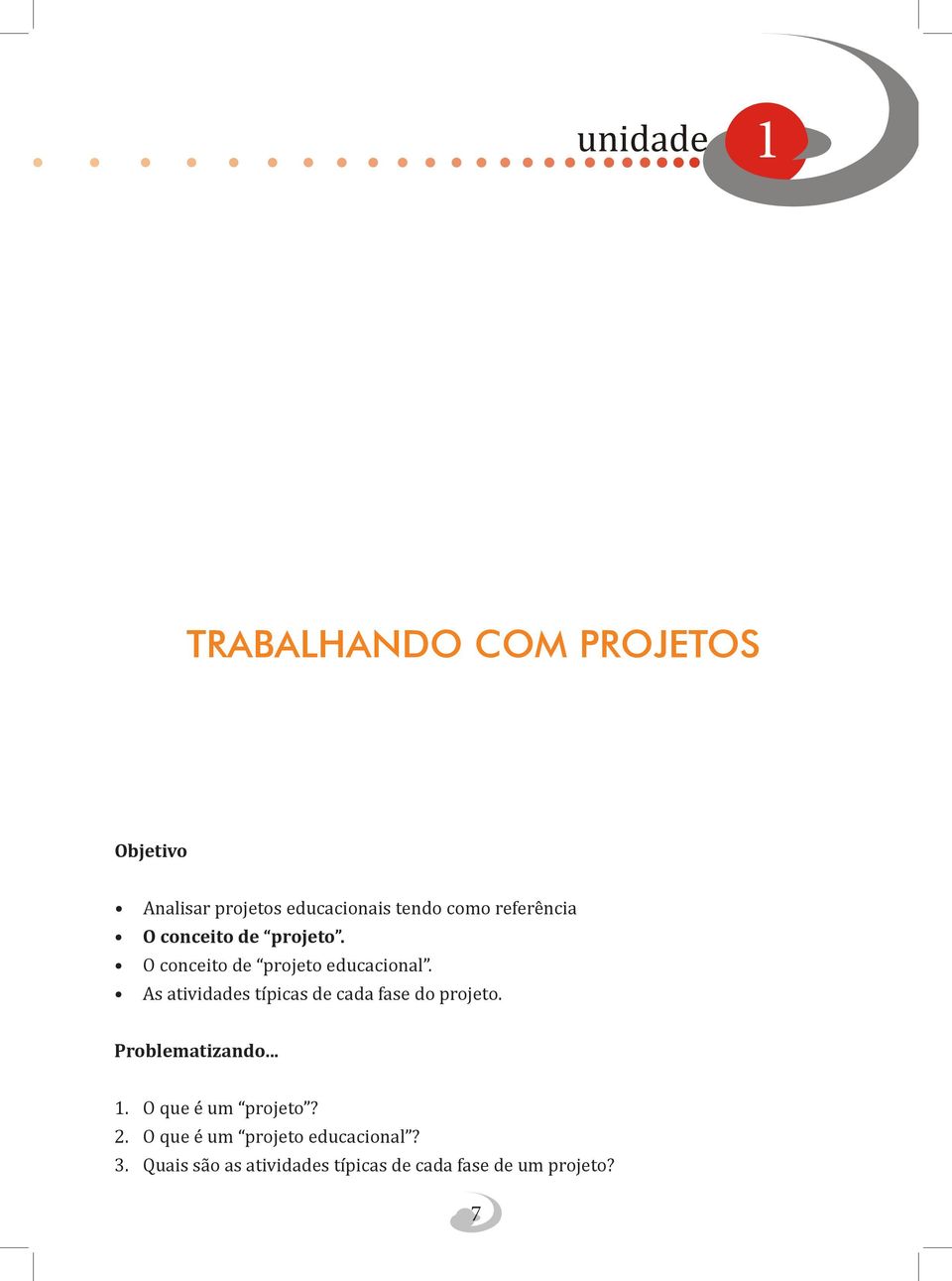 As atividades típicas de cada fase do projeto. Problematizando... 1.