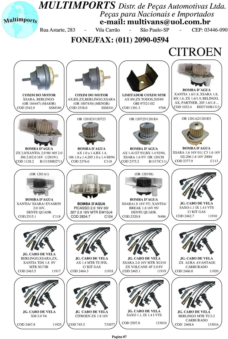 4 HD2710/B1313 OR 1201E3/120723 OR 120725/1201E4 OR 1201A2/1201E5 ZX 2.0/XANTIA 2.0 98/ 405 2.0 306 2.0/2.0 16V (120191) COD 1128.2 B1315/HD2711 BOMBA D`AGUA AX 1.0 a 1.4,BX 1.4, 106 1.0 a 1.4,205 1.