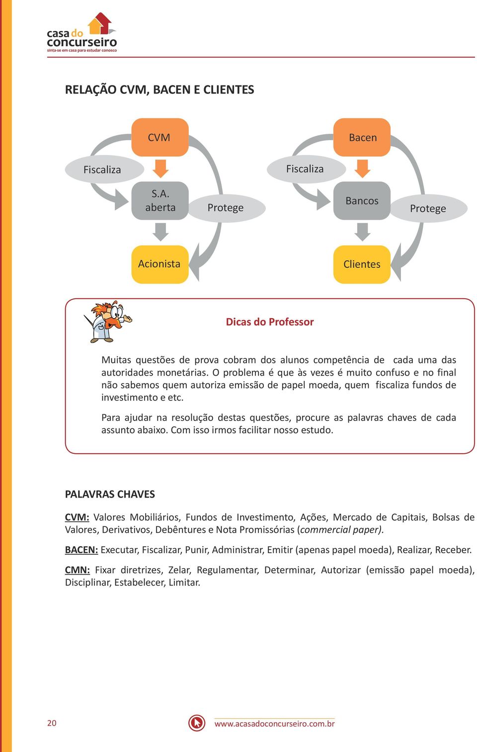 Para ajudar na resolução destas questões, procure as palavras chaves de cada assunto abaixo. Com isso irmos facilitar nosso estudo.