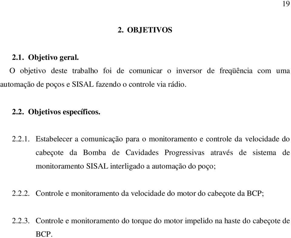 2. Objetivos específicos. 2.2.1.