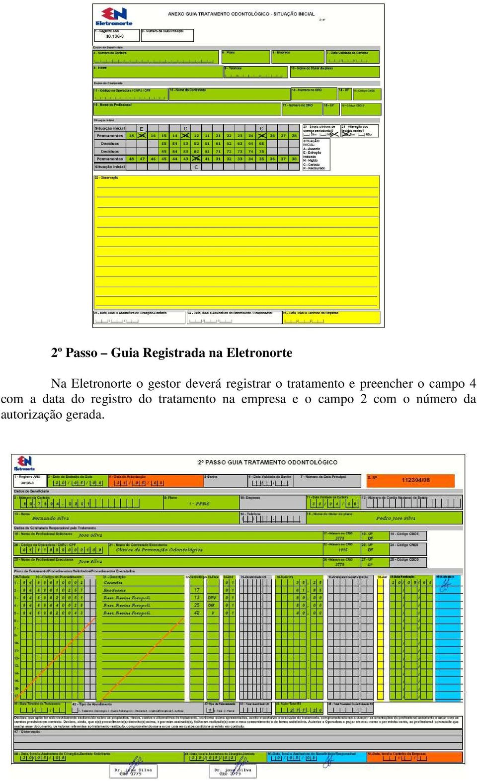 preencher o campo 4 com a data do registro do