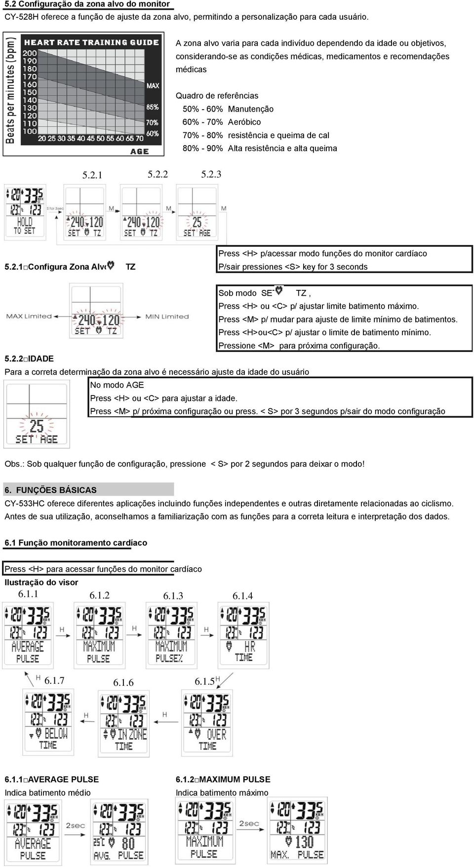 Aeróbico 70% - 80% resistência e queima de cal 80% - 90% Alta resistência e alta queima 5.2.