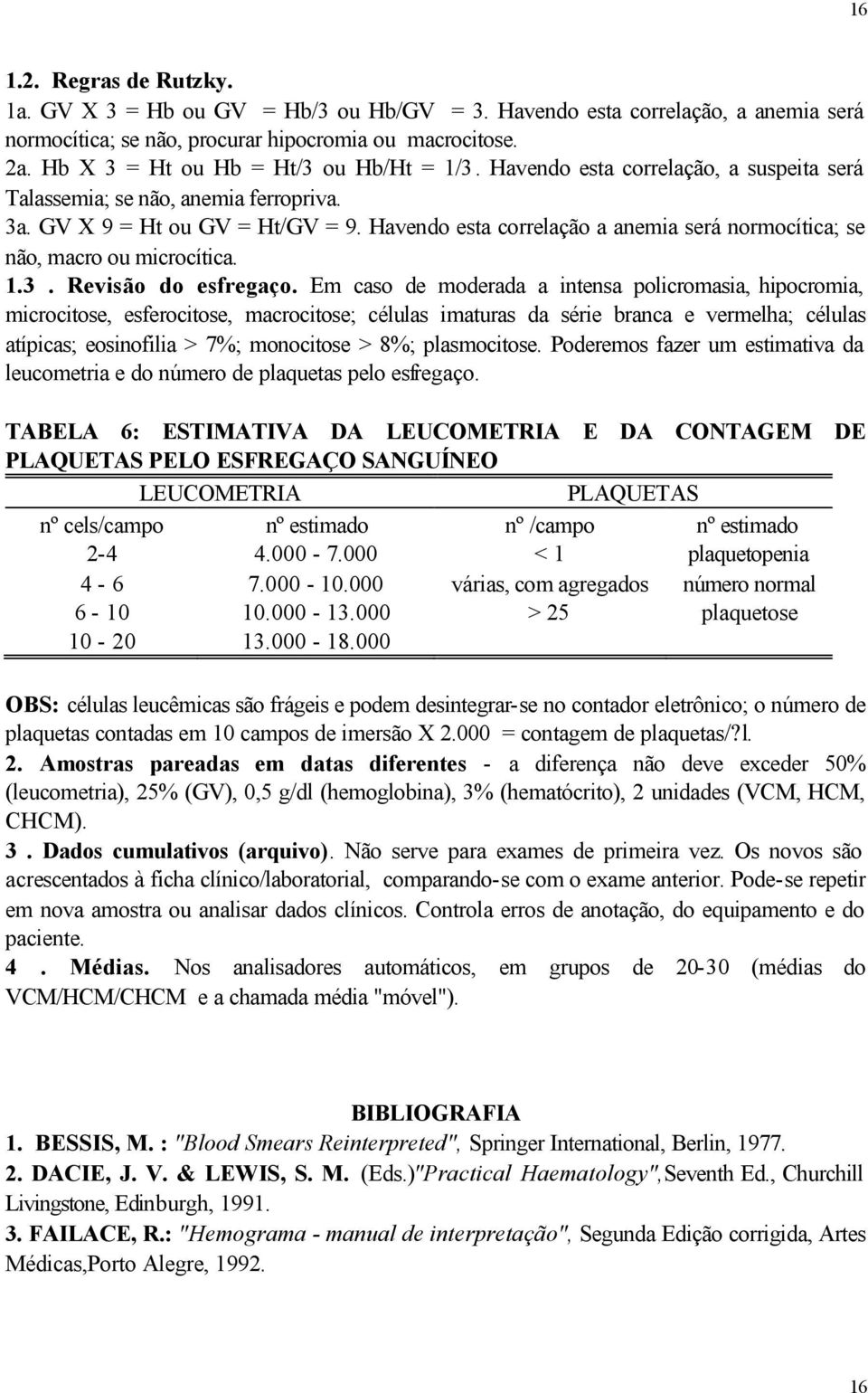 Havendo esta correlação a anemia será normocítica; se não, macro ou microcítica. 1.3. Revisão do esfregaço.