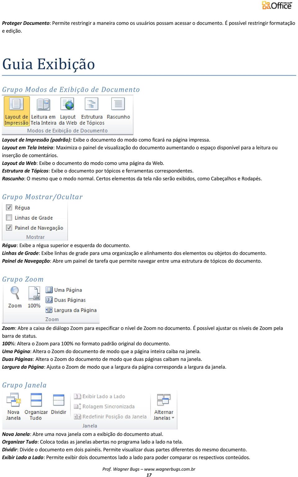 Layout em Tela Inteira: Maximiza o painel de visualização do documento aumentando o espaço disponível para a leitura ou inserção de comentários.