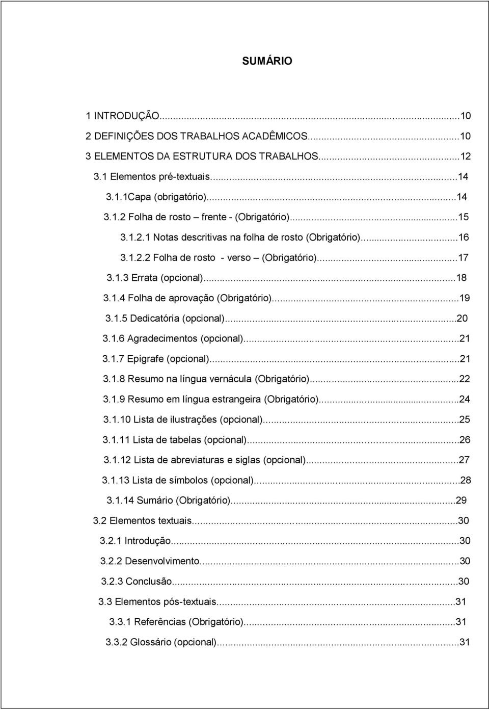 ..20 3.1.6 Agradecimentos (opcional)...21 3.1.7 Epígrafe (opcional)...21 3.1.8 Resumo na língua vernácula (Obrigatório)...22 3.1.9 Resumo em língua estrangeira (Obrigatório)...24 3.1.10 Lista de ilustrações (opcional).