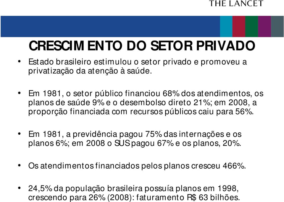 com recursos públicos caiu para 56%.