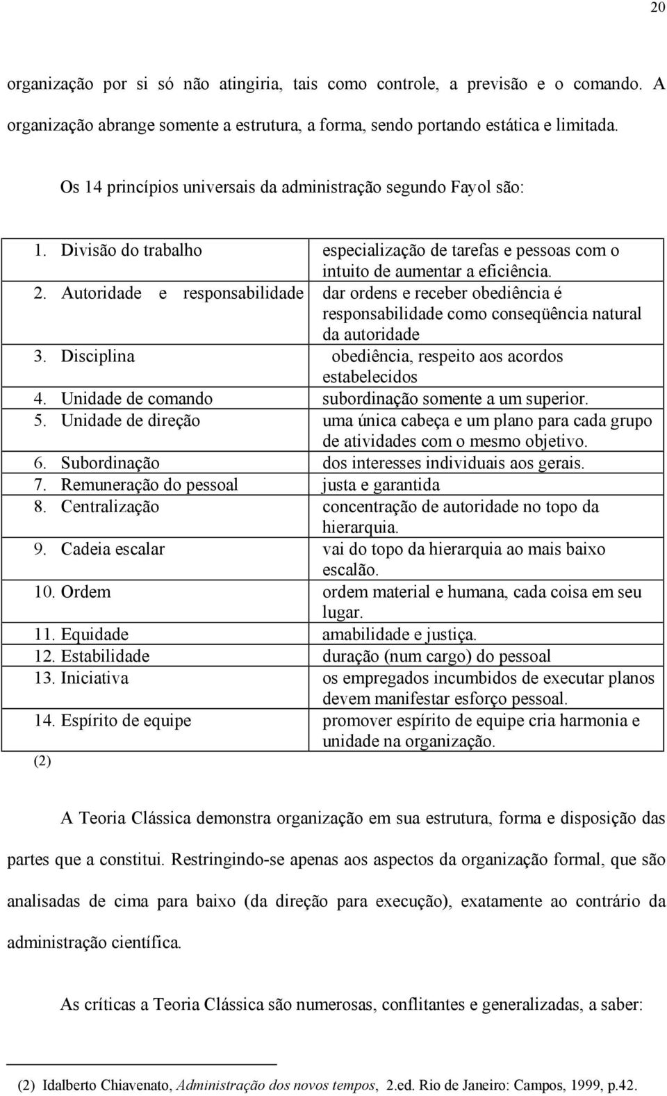 Autoridade e responsabilidade dar ordens e receber obediência é responsabilidade como conseqüência natural da autoridade 3. Disciplina obediência, respeito aos acordos estabelecidos 4.