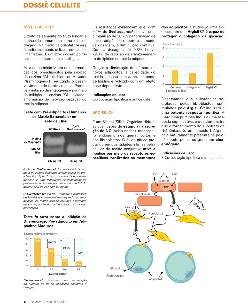 Atua como minimizador da diferenciação dos pré-adipócitos pela inibição da enzima PAI-1 (Inibidor do Ativador Plasminogeno-1), reduzindo o desenvolvimento do tecido adiposo.