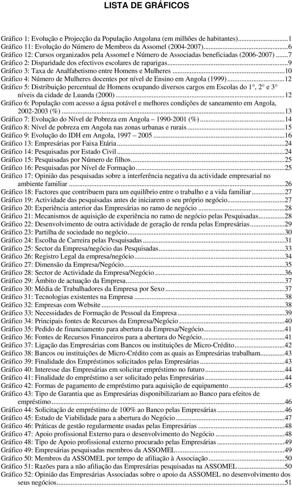 ..9 Gráfico 3: Taxa de Analfabetismo entre Homens e Mulheres...10 Gráfico 4: Número de Mulheres docentes por nível de Ensino em Angola (1999).