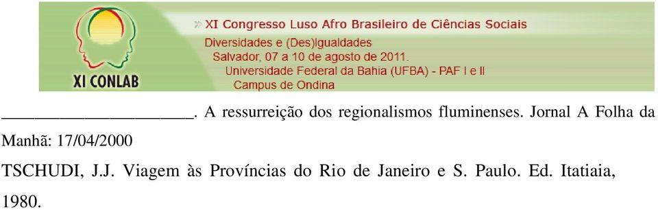 Jornal A Folha da Manhã: 17/04/2000