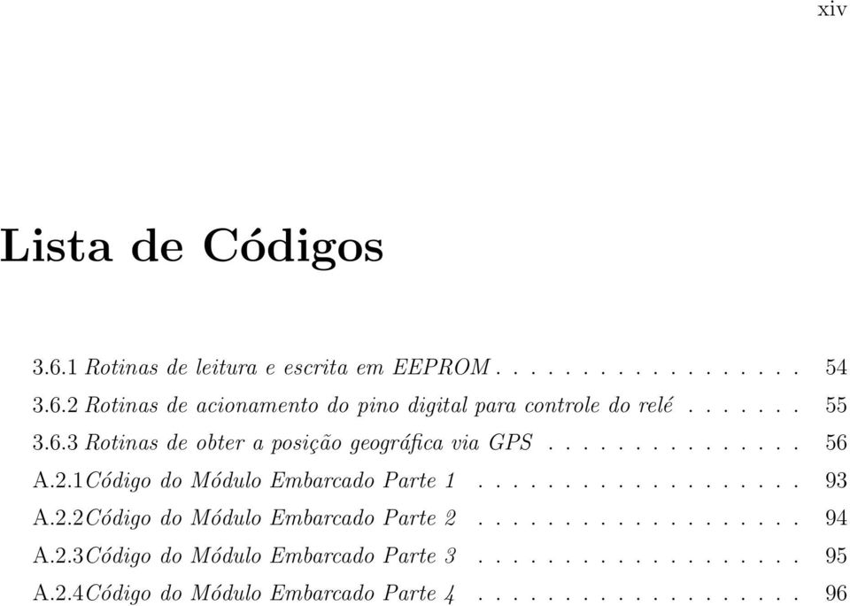 .................. 93 A.2.2Código do Módulo Embarcado Parte 2................... 94 A.2.3Código do Módulo Embarcado Parte 3.