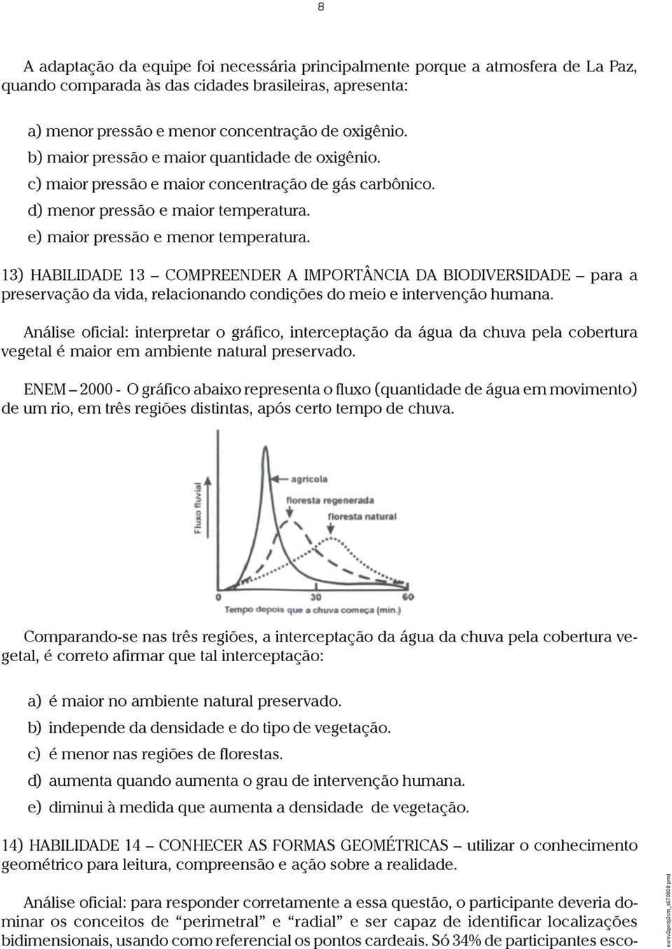 13) HABILIDADE 13 COMPREENDER A IMPORTÂNCIA DA BIODIVERSIDADE para a preservação da vida, relacionando condições do meio e intervenção humana.