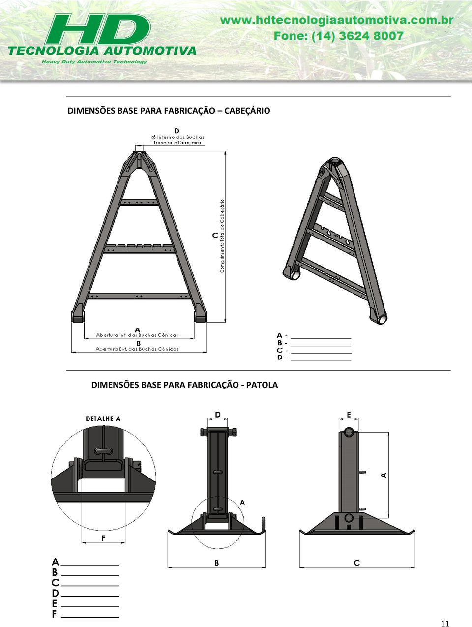 FABRICAÇÃO - PATOLA