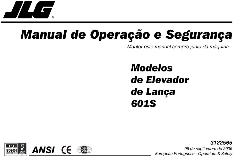 Modelos de Elevador de Lança 601S ANSI 3122565