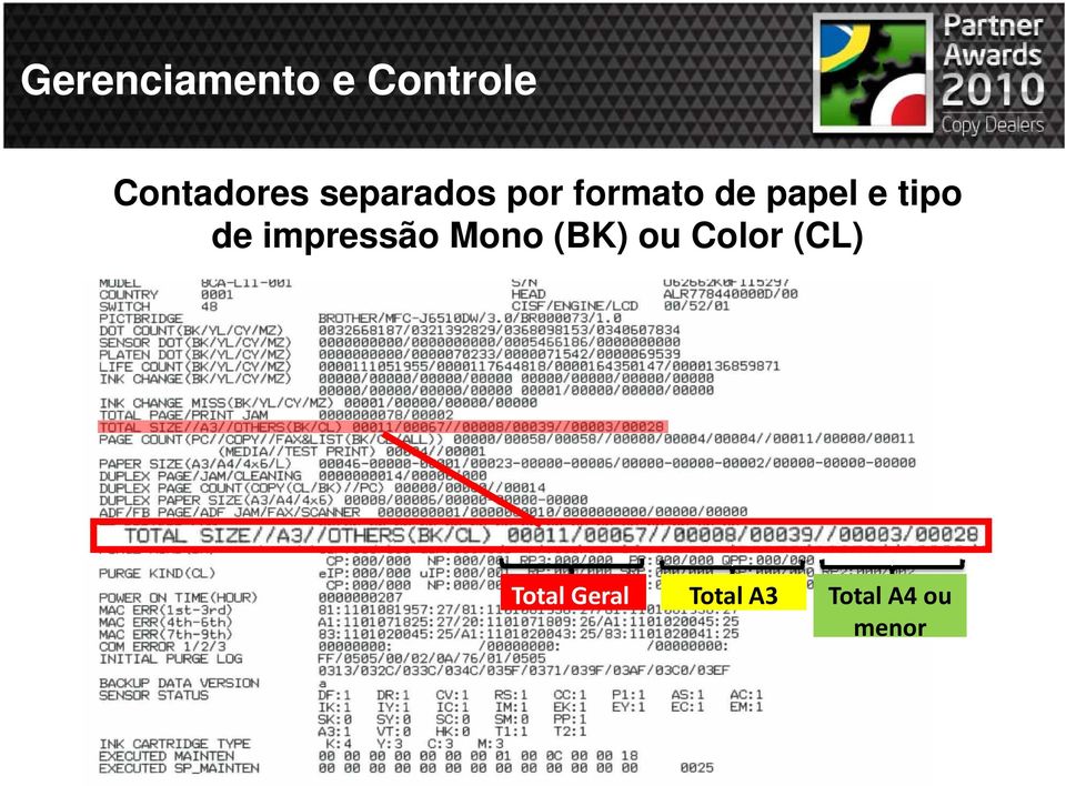 de impressão Mono (BK) ou Color (CL)