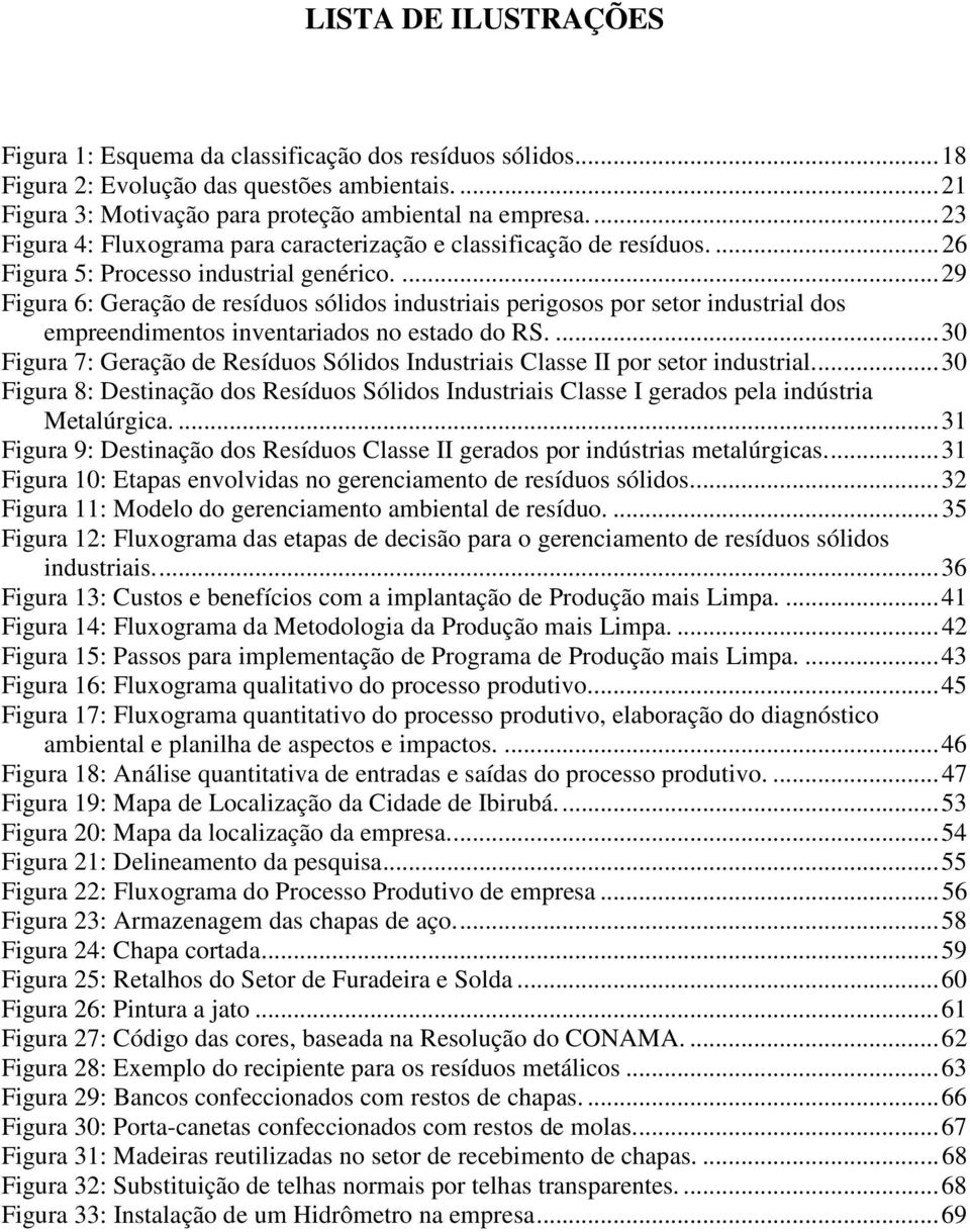 ... 29 Figura 6: Geração de resíduos sólidos industriais perigosos por setor industrial dos empreendimentos inventariados no estado do RS.