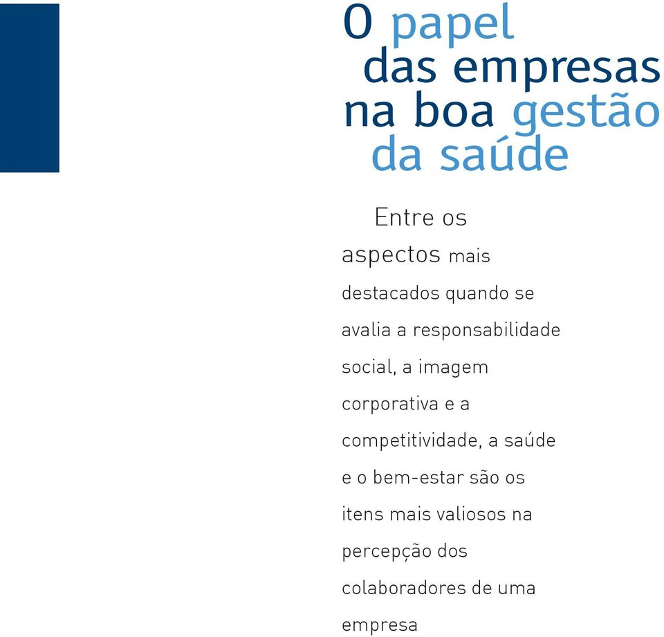 imagem corporativa e a competitividade, a saúde e o bem-estar